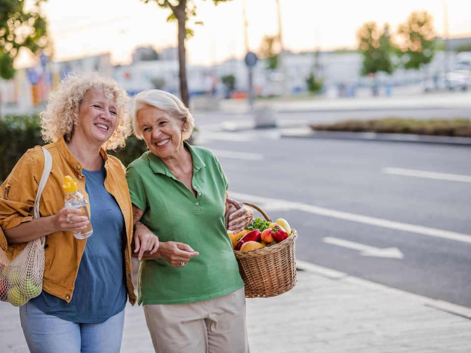 senior ladies shopping