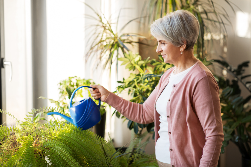 Senior woman gardening
